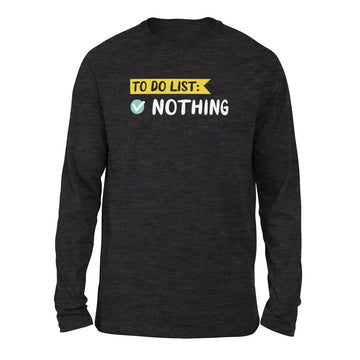 To Do List, Nothing Men/Unisex Drop Shoulder Sweatshirt in Dark Grey Heather color